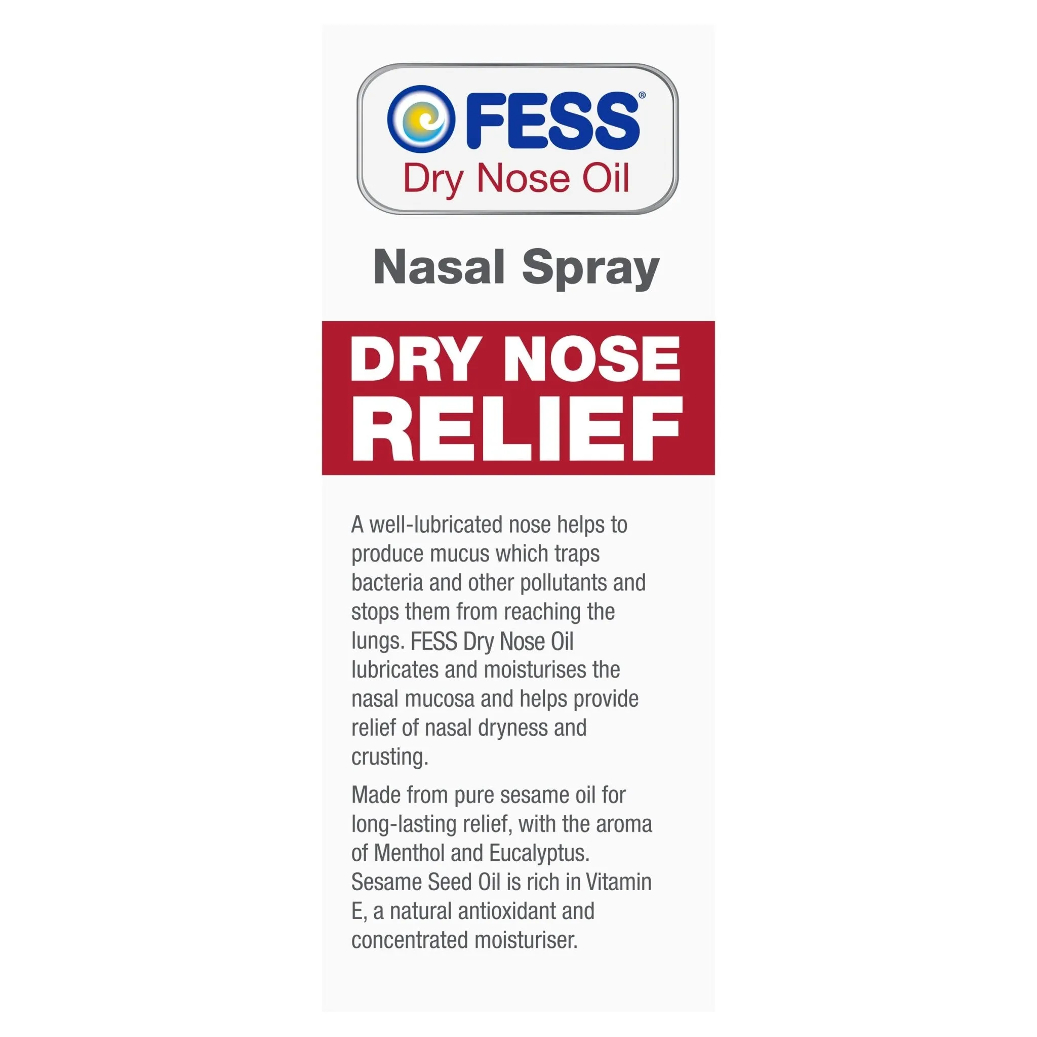 FESS Dry Nose Oil Nasal Spray 10mL