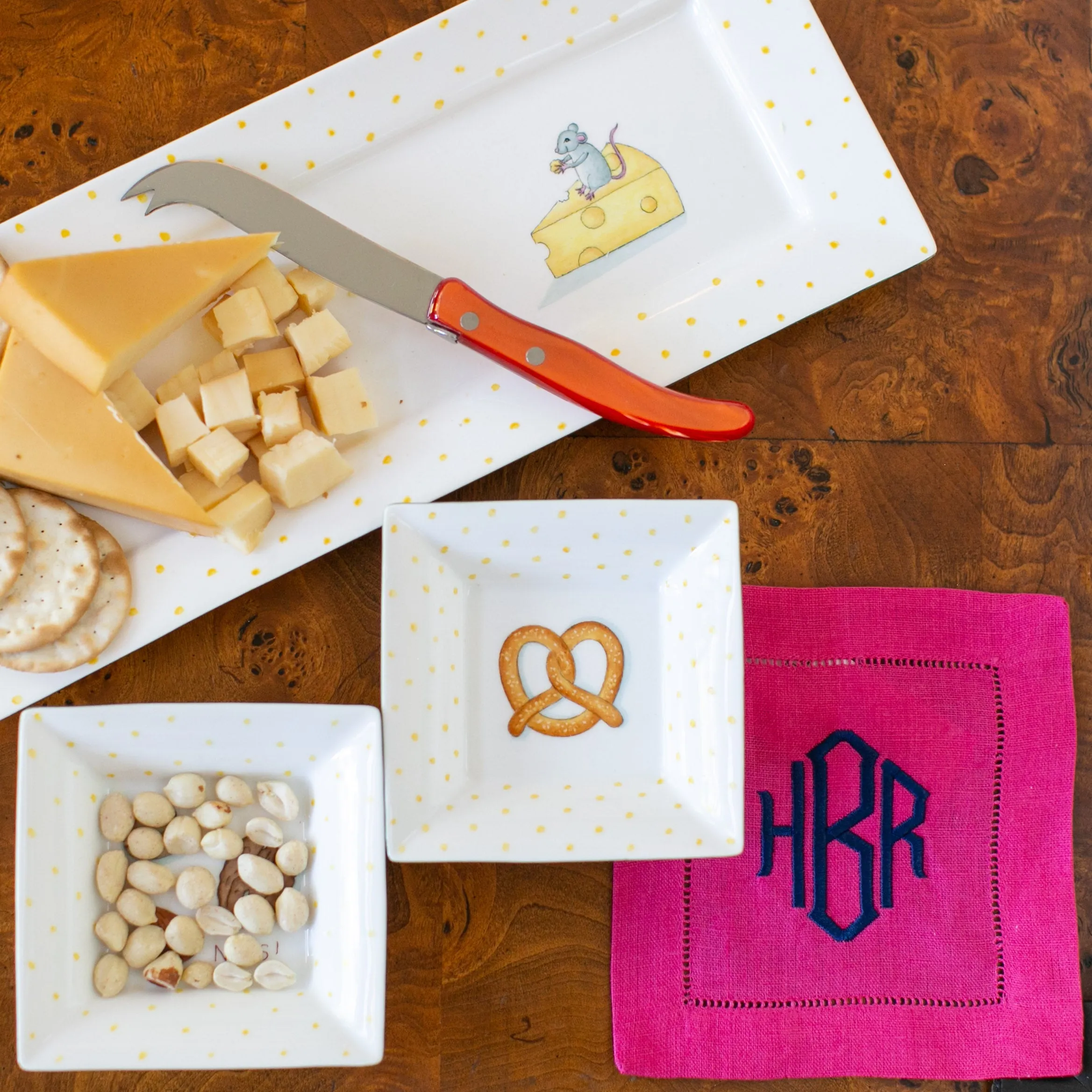 Festival Square Linen Cocktail Napkins