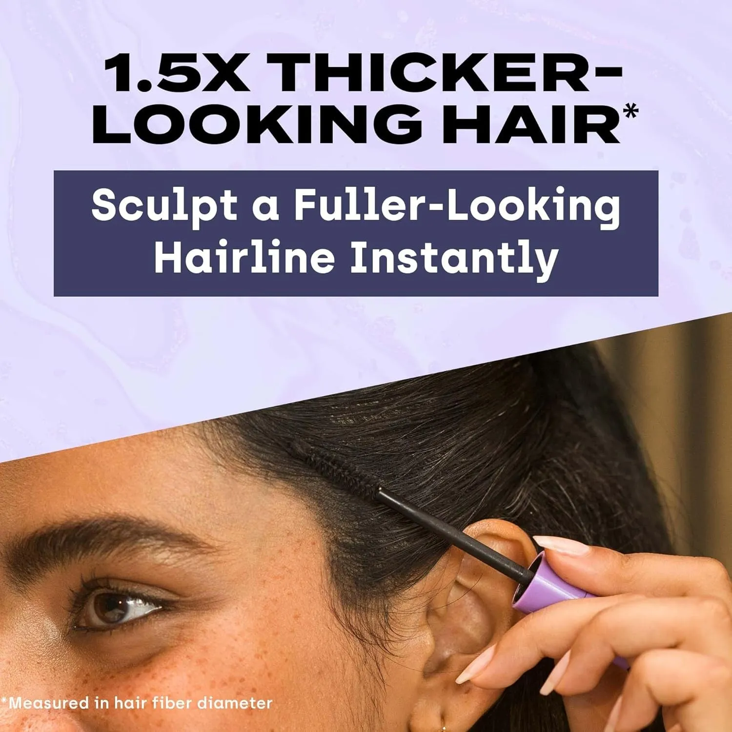 Fill Me in Hairline Filler, Hair Color Root Touchup, Hair Fibers Wand, Fills in Thinning Hairline, Hair Styling Product, 0.176 Oz (5 G), Black