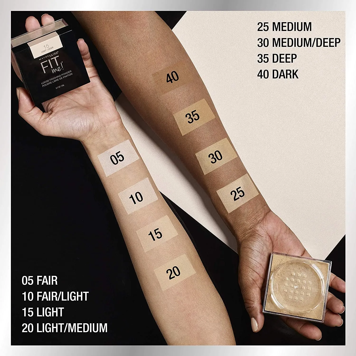 Fit Me Loose Setting Powder, Face Powder Makeup & Finishing Powder, Fair, 1 Count