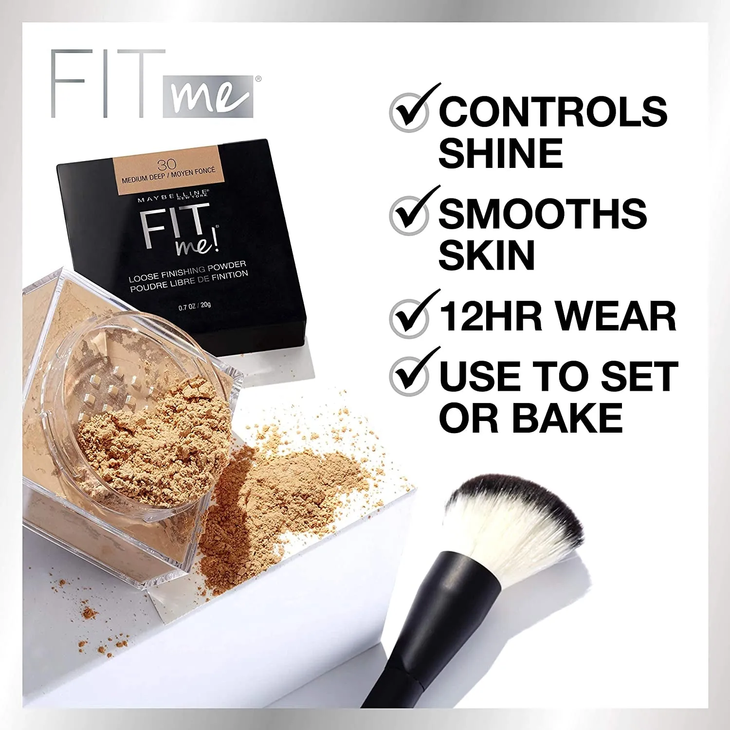 Fit Me Loose Setting Powder, Face Powder Makeup & Finishing Powder, Fair, 1 Count