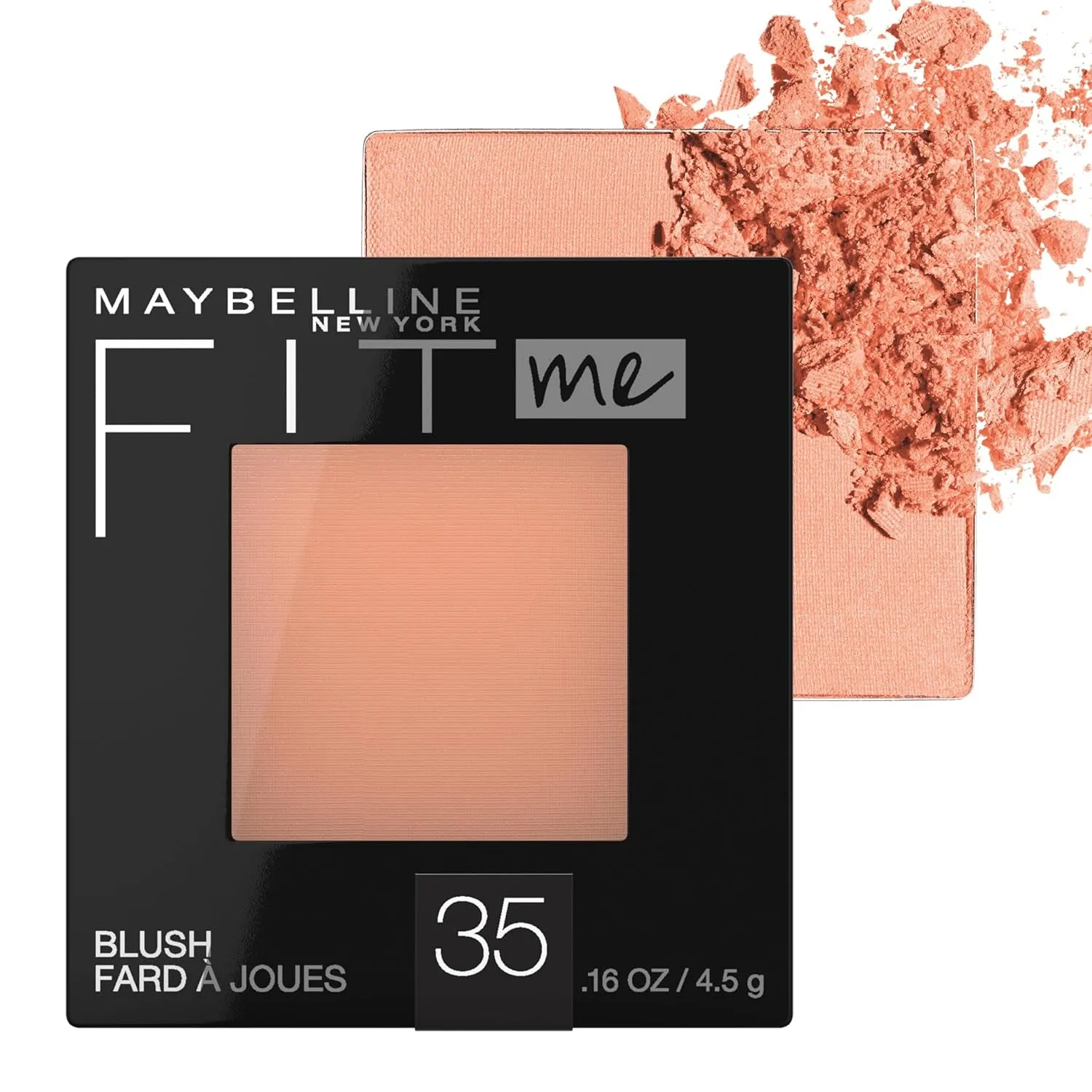 Fit Me Powder Blush, Lightweight, Smooth, Blendable, Long-Lasting All-Day Face Enhancing Makeup Color, Rose, 1 Count