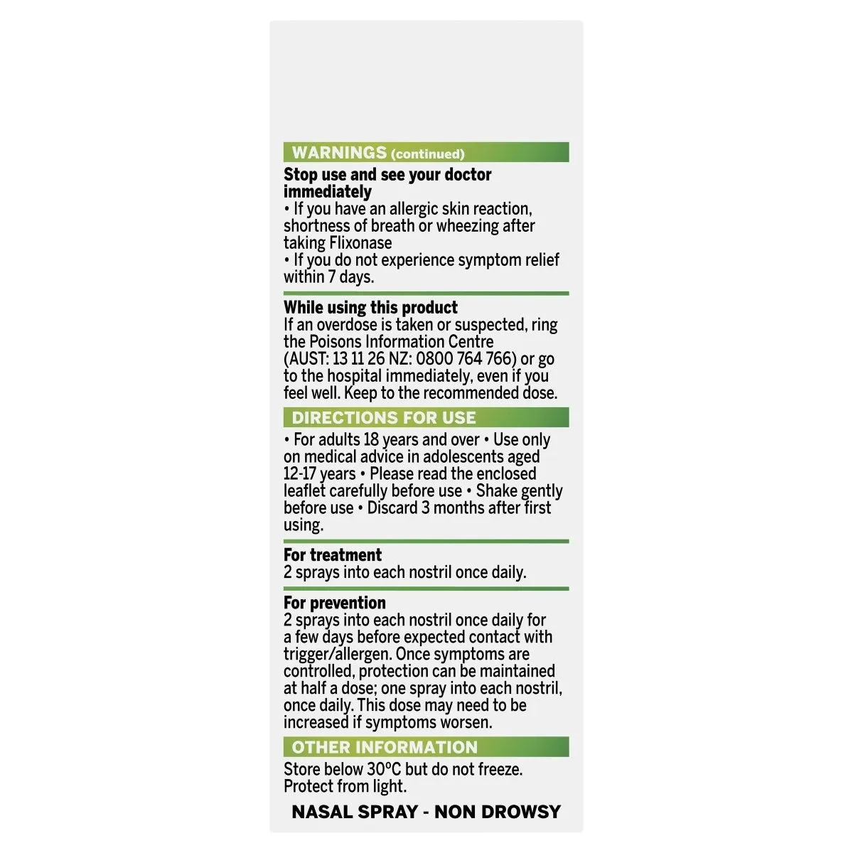 Flixonase Allergy & Hayfever 120 Sprays