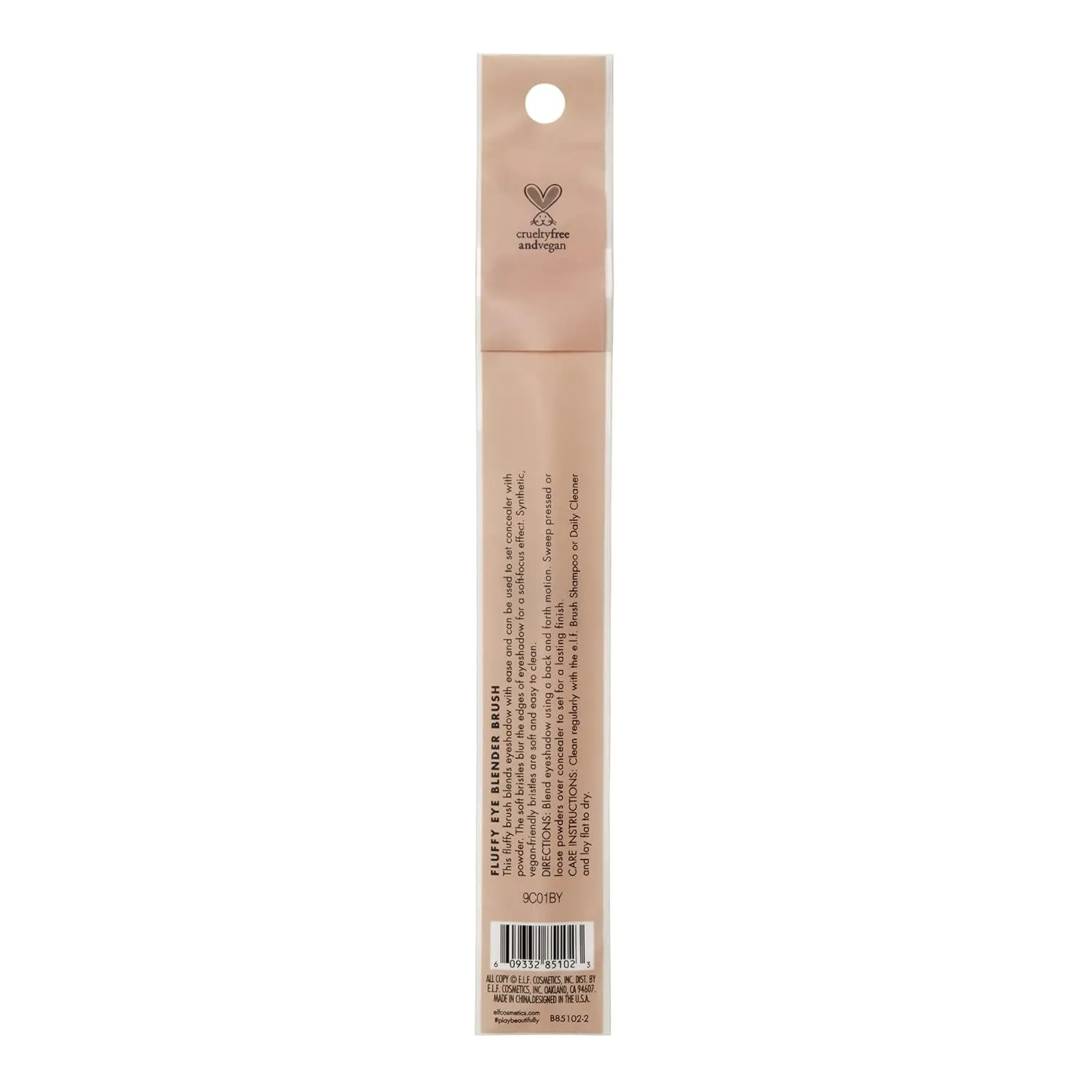 Fluffy Eye Blender Brush, Soft Eye Makeup Brush for Blending & Blurring Eyeshadow, Made with Synthetic Bristles, Vegan & Cruelty-Free