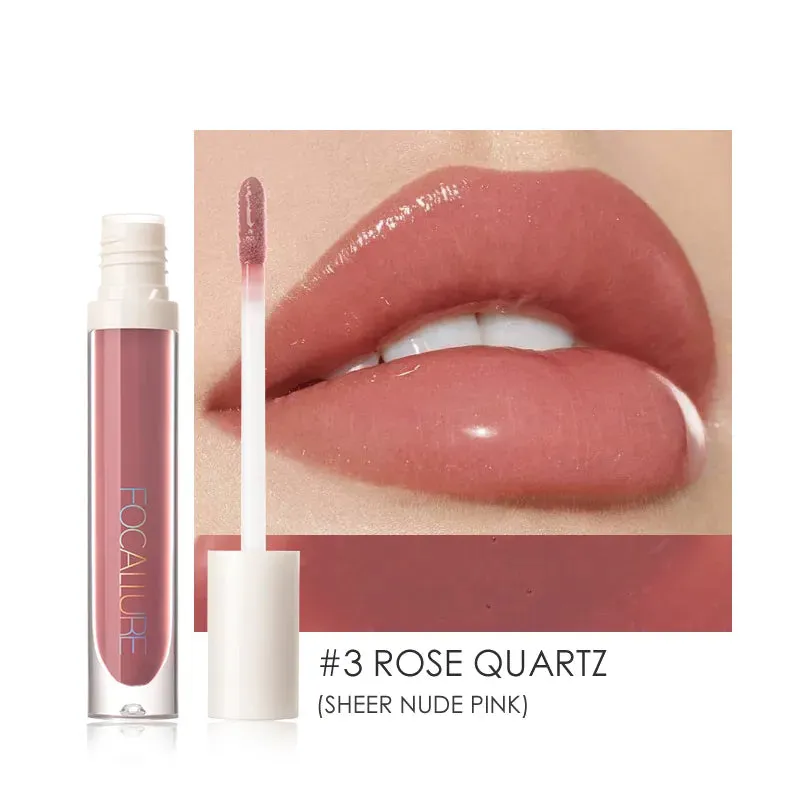 FOCALLURE Liquid Lipstick High Pigment Plumpling Lipgloss Waterproof Not-sticky Moisturizing Lip Balm Lip Tint Makeup Cosmetics