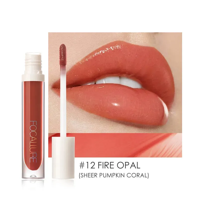 FOCALLURE Liquid Lipstick High Pigment Plumpling Lipgloss Waterproof Not-sticky Moisturizing Lip Balm Lip Tint Makeup Cosmetics
