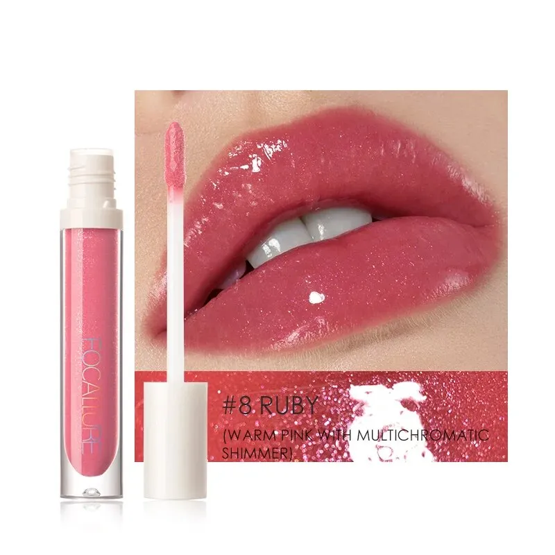FOCALLURE Liquid Lipstick High Pigment Plumpling Lipgloss Waterproof Not-sticky Moisturizing Lip Balm Lip Tint Makeup Cosmetics