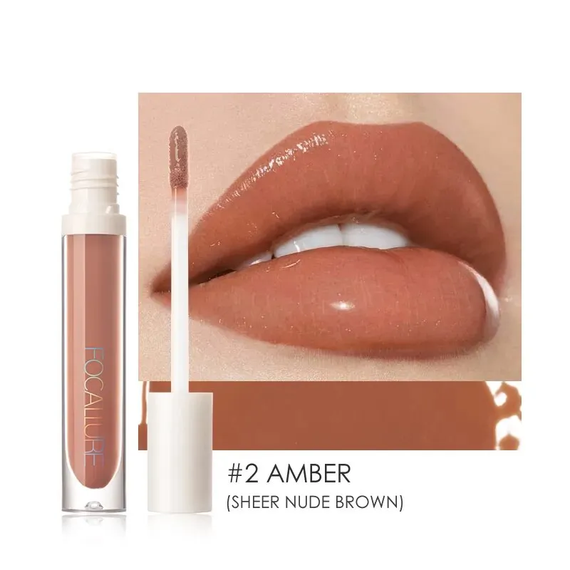 FOCALLURE Liquid Lipstick High Pigment Plumpling Lipgloss Waterproof Not-sticky Moisturizing Lip Balm Lip Tint Makeup Cosmetics