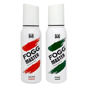 Fogg Master Agar Pine Pack of 2 Deodorant Sprays For Men