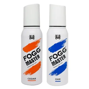 Fogg Master Cedar Oak Pack of 2 Deodorant Sprays For Men