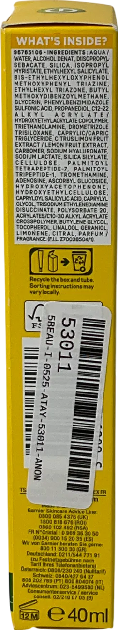 Garnier Vitamin C Daily Uv Brightening Fluid Glow Spf 50  40ml