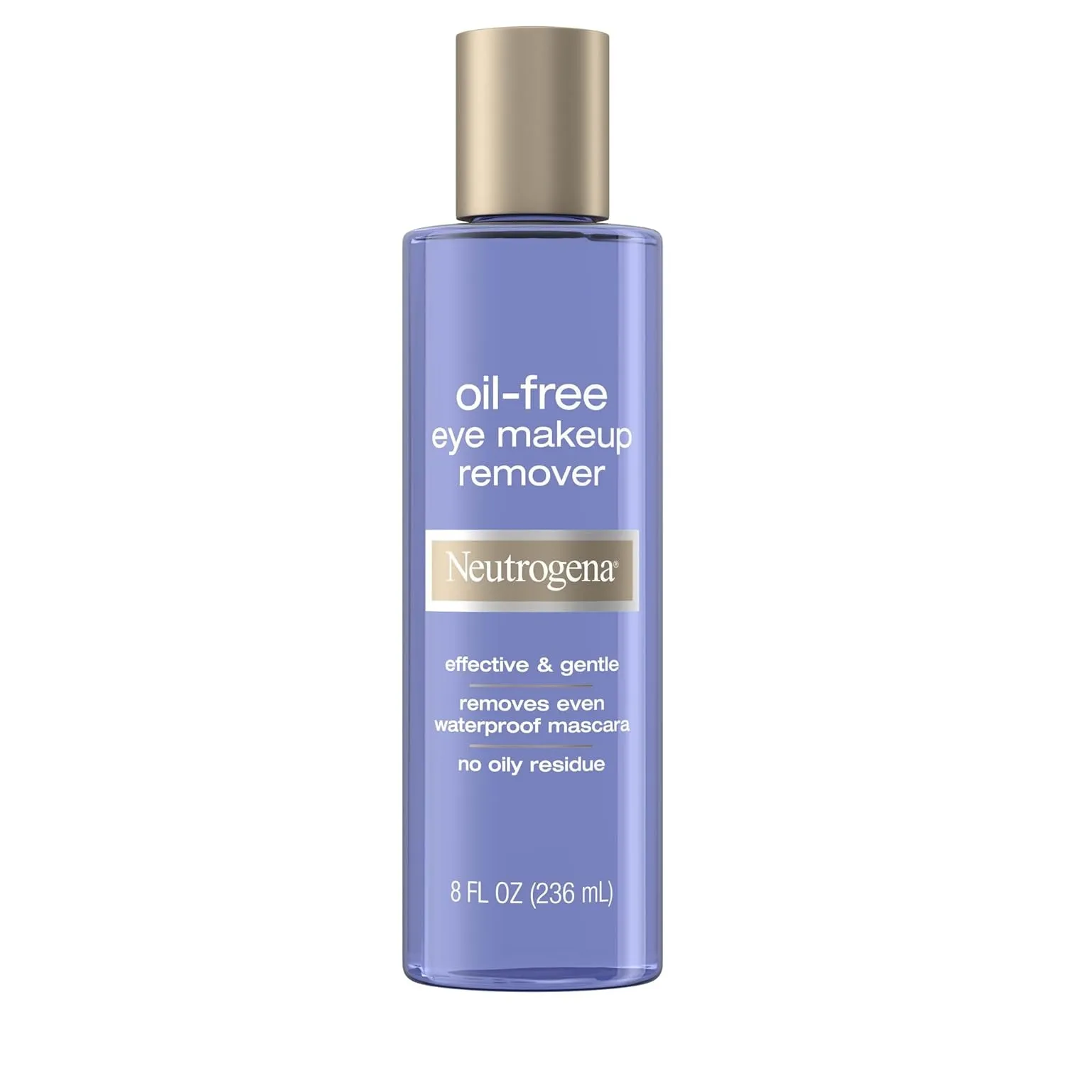 Gentle Oil-Free Eye Makeup Remover & Cleanser for Sensitive Eyes, Non-Greasy Makeup Remover, Waterproof Mascara Remover, Dermatologist & Ophthalmologist Tested, 8 Fl. Oz