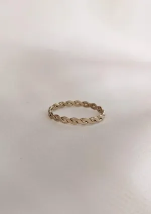 Gold Braided Ring by Layer the Love