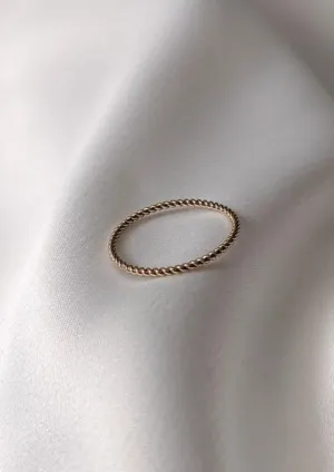 Gold Twist Stacking Ring by Layer the Love