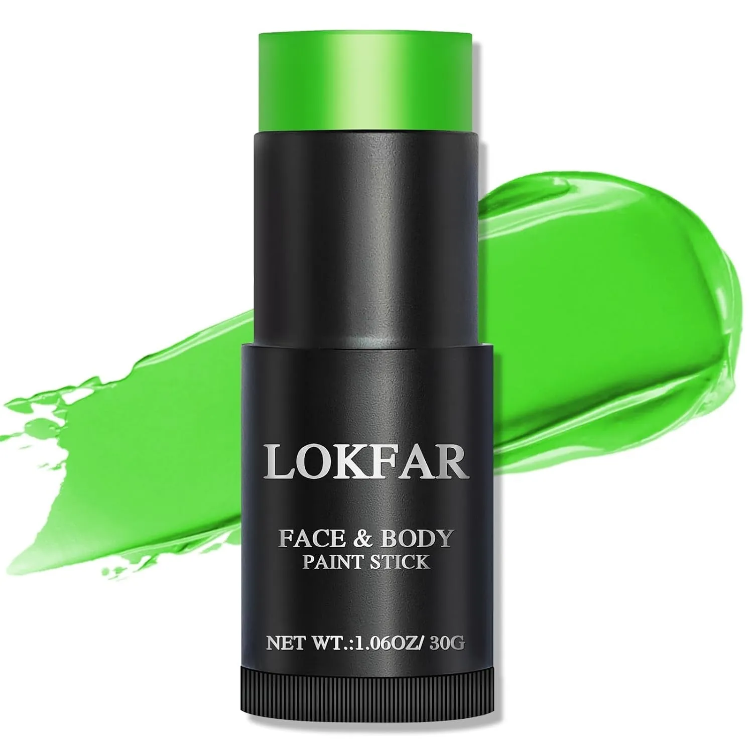 Green Face Paint Stick, Green Body Paint Halloween Face-Paint, Football Baseball Green Eye Black Stick, Full-Coverage Green Face Makeup for Halloween Witch Alien Frankenstein Cosplay Makeup