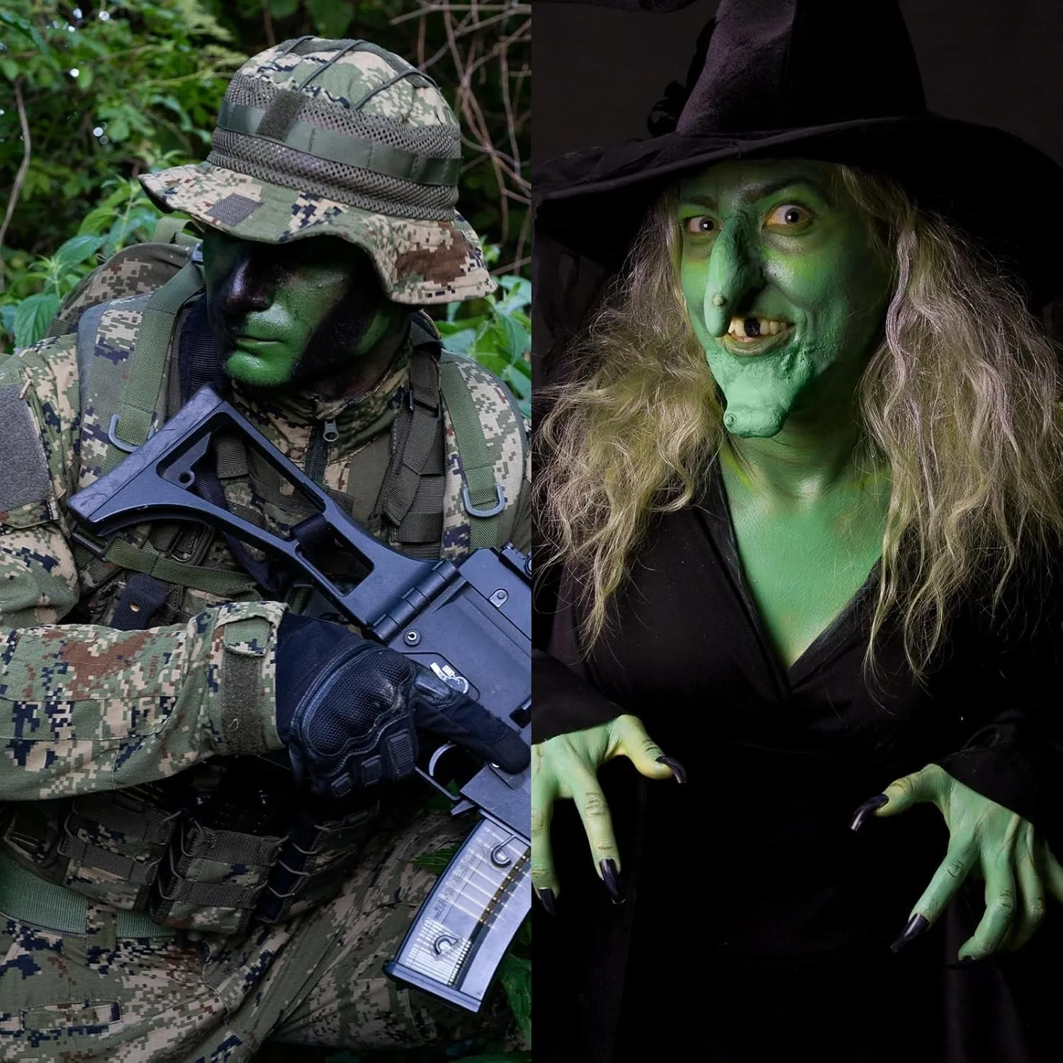 Green Face Paint Stick, Green Body Paint Halloween Face-Paint, Football Baseball Green Eye Black Stick, Full-Coverage Green Face Makeup for Halloween Witch Alien Frankenstein Cosplay Makeup