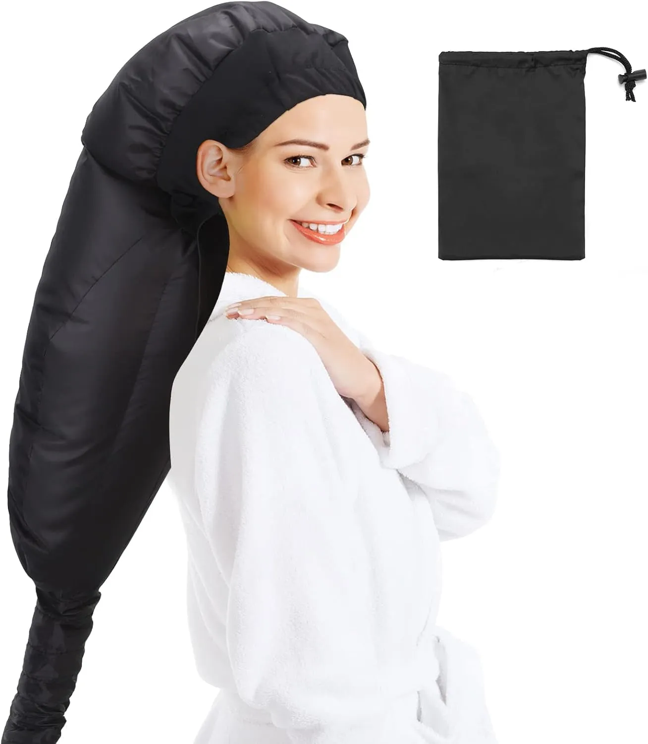 Hair Dryer Bonnet - Upgraded Bonnet Hair Dryer with Longer Extended Hose for Easy Styling, Curling and Deep Conditioning, Purple, One Size Fits All