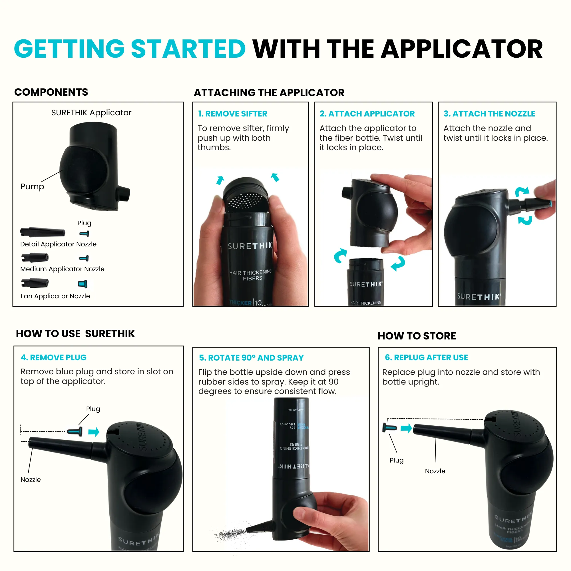 *Hair Fiber Starter Package   Application Tools*
