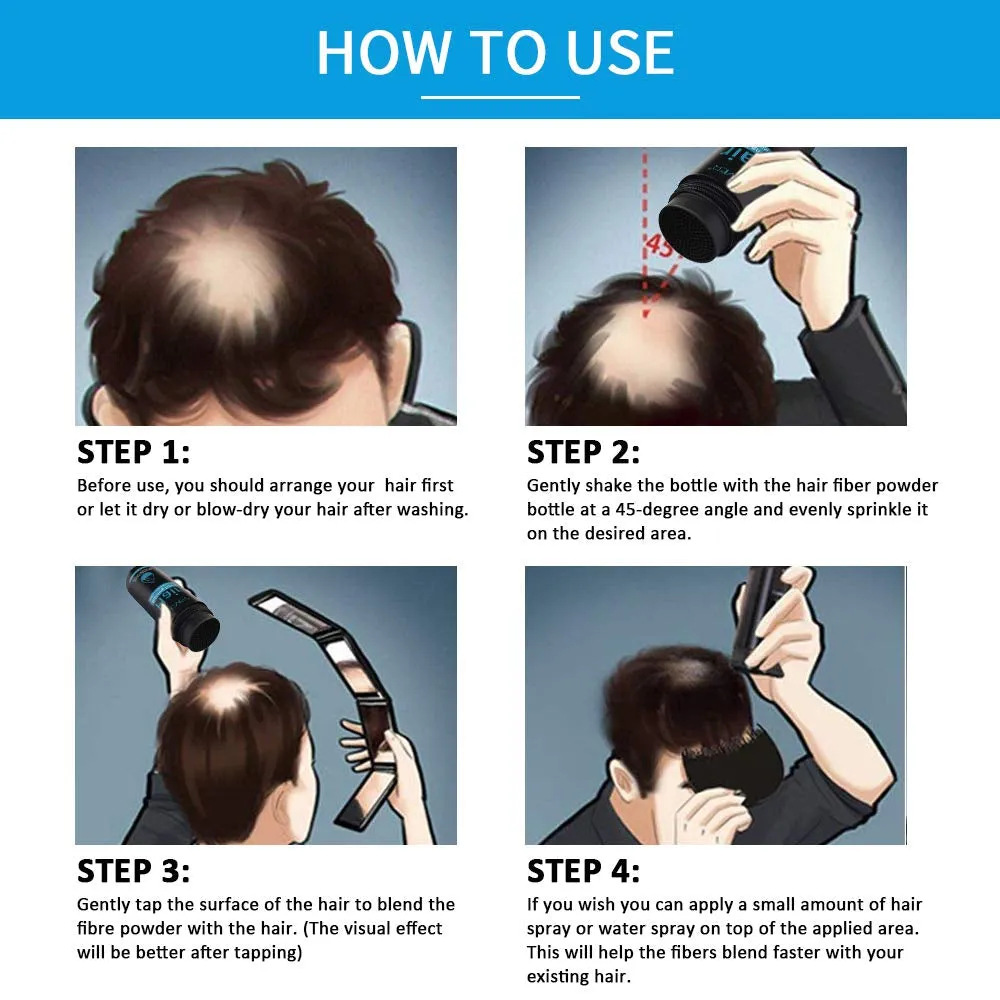 Hair Fibers for Thinning Hair, Natural Formula Hair Fiber, Hair Building Fibers Refill