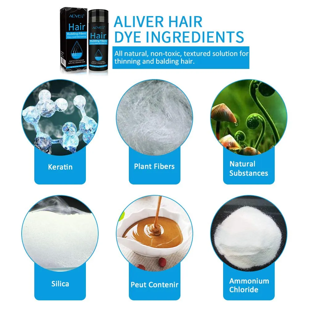 Hair Fibers for Thinning Hair, Natural Formula Hair Fiber, Hair Building Fibers Refill