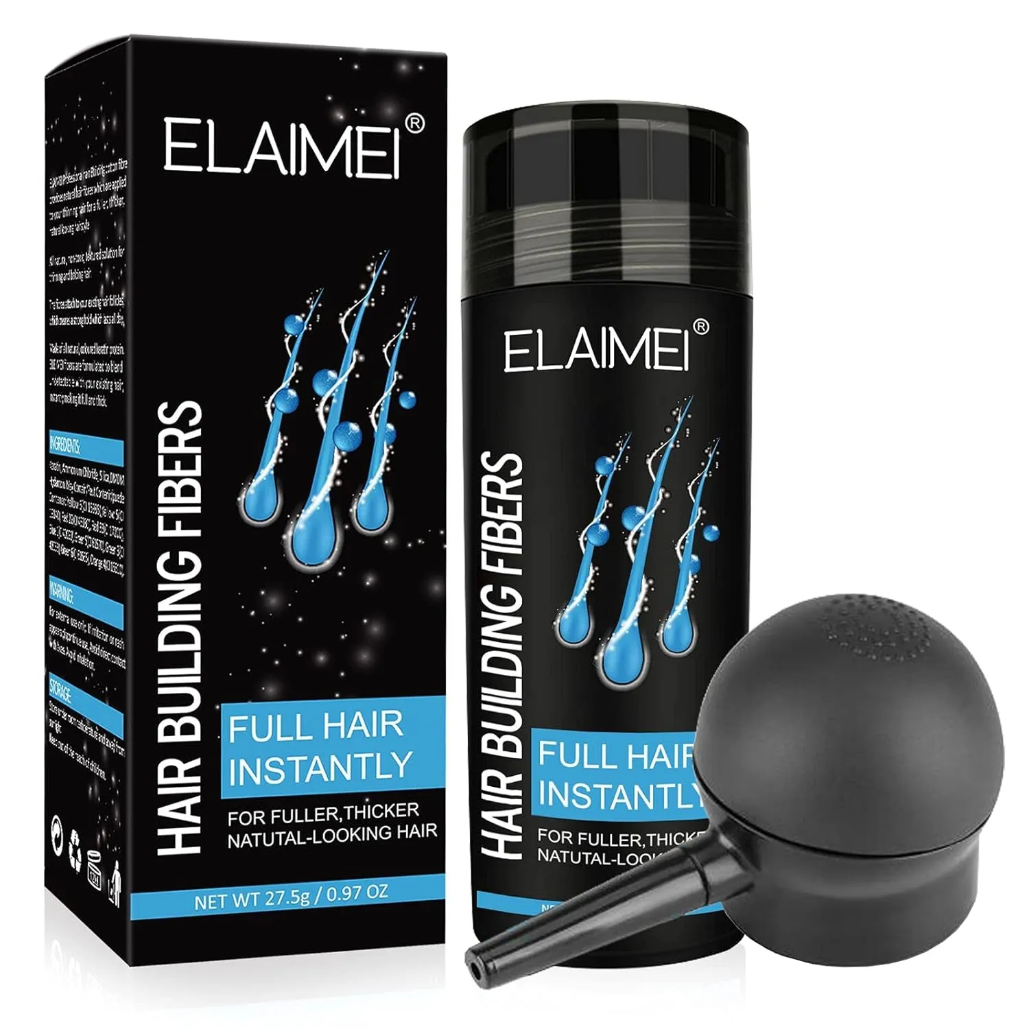 Hair Fibers for Thinning Hair, Natural Formula Hair Fiber, Hair Building Fibers Refill