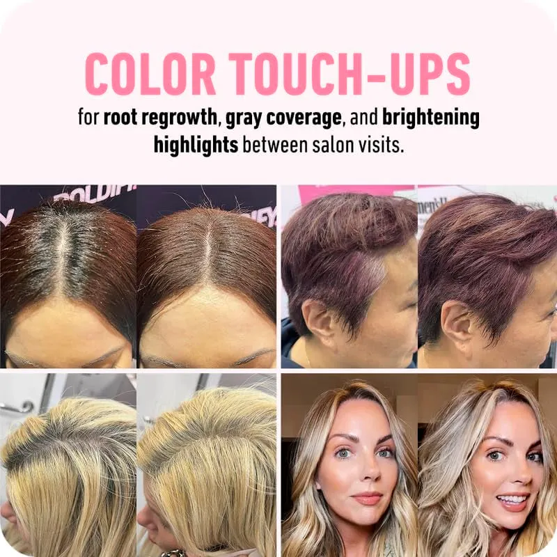 Hairline Powder - Root Touch up Hair Color for Gray Coverage - Bald Spot Concealing Hair Powder for Women & Men - 48-Hour Stain-Proof - Dark Brown