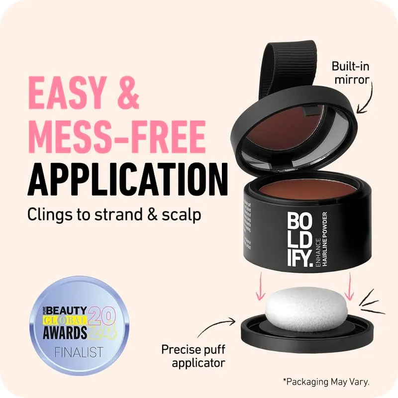Hairline Powder - Root Touch up Hair Color for Gray Coverage - Bald Spot Concealing Hair Powder for Women & Men - 48-Hour Stain-Proof - Dark Brown
