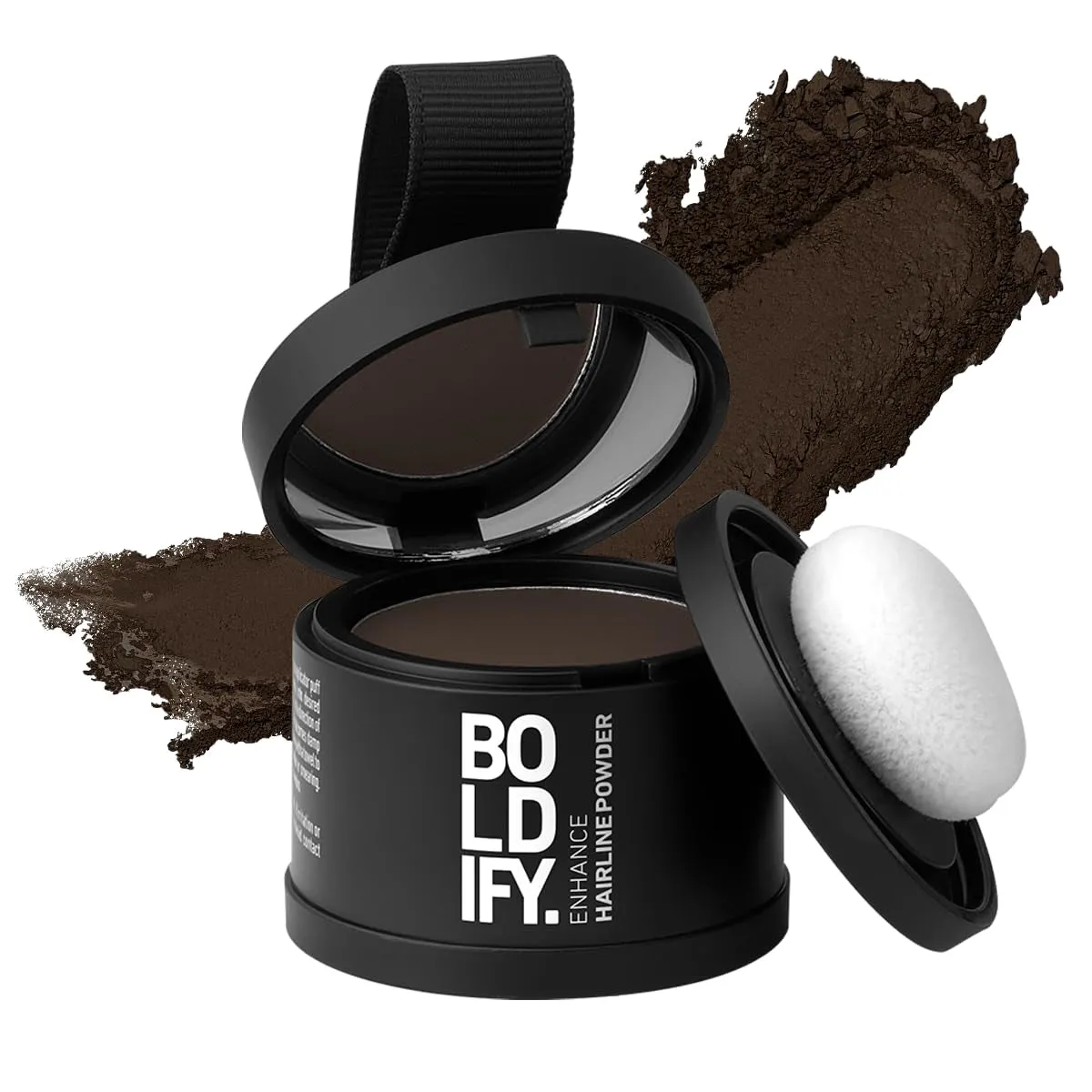 Hairline Powder - Root Touch up Hair Color for Gray Coverage - Bald Spot Concealing Hair Powder for Women & Men - 48-Hour Stain-Proof - Dark Brown