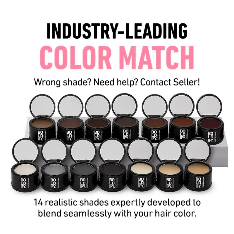 Hairline Powder - Root Touch up Hair Color for Gray Coverage - Bald Spot Concealing Hair Powder for Women & Men - 48-Hour Stain-Proof - Dark Brown