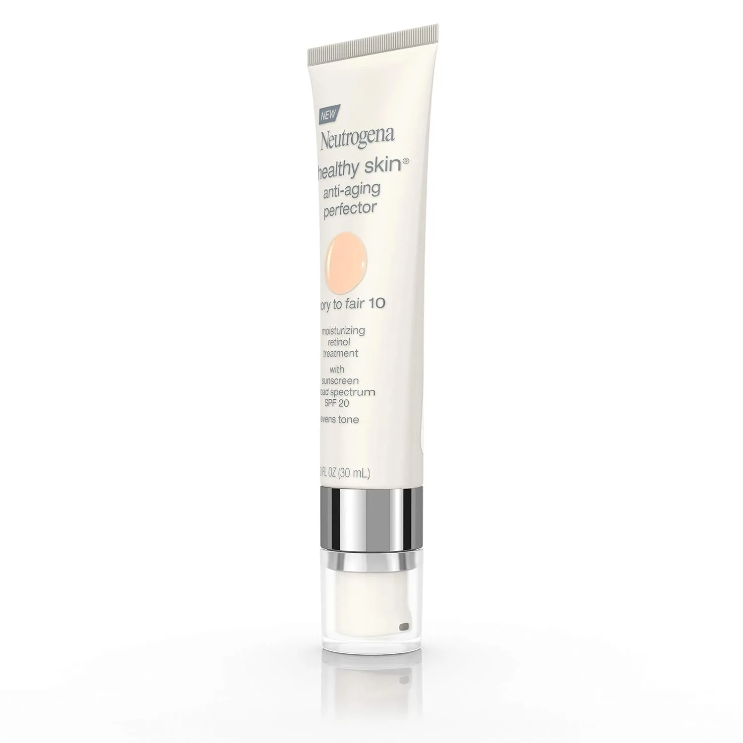 Healthy Skin Anti-Aging Perfector Tinted Facial Moisturizer and Retinol Treatment with Broad Spectrum SPF 20 Sunscreen with Titanium Dioxide, 10 Ivory to Fair, 1 Fl. Oz