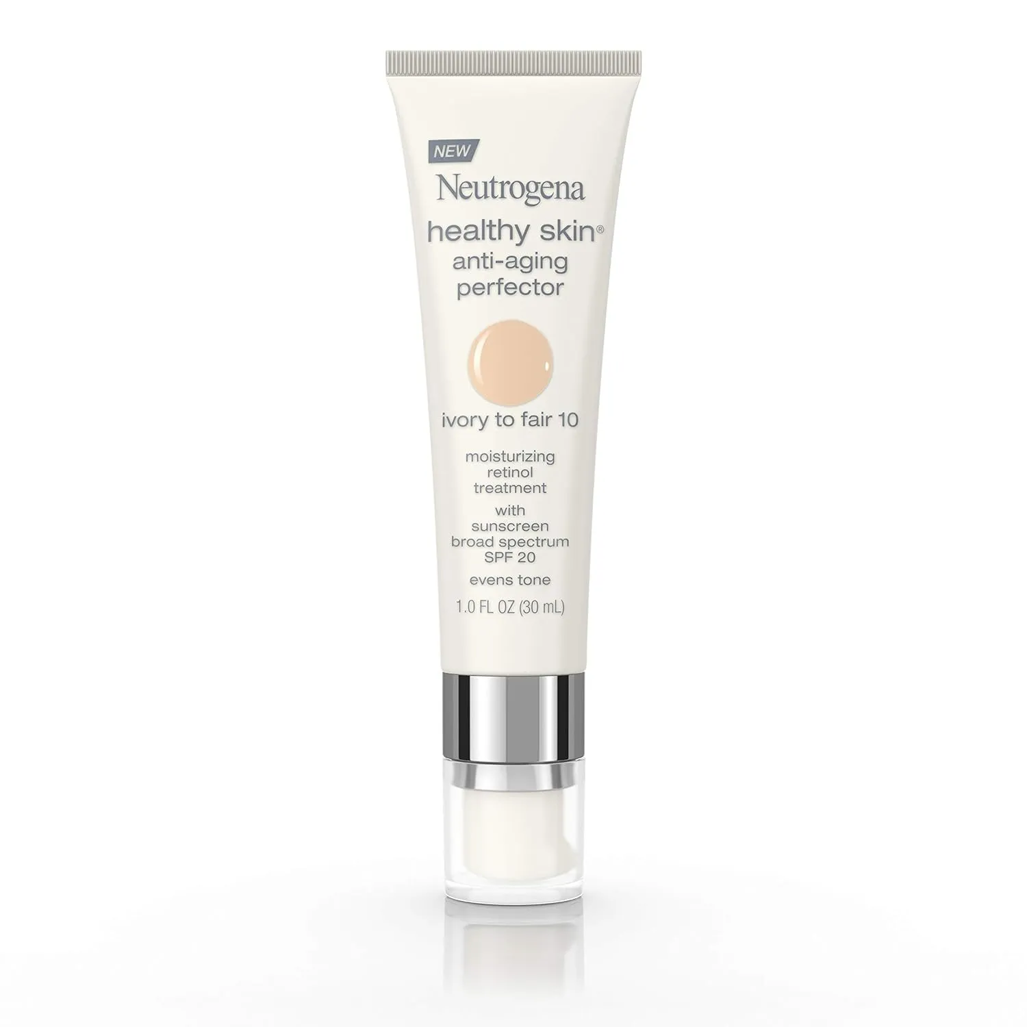 Healthy Skin Anti-Aging Perfector Tinted Facial Moisturizer and Retinol Treatment with Broad Spectrum SPF 20 Sunscreen with Titanium Dioxide, 10 Ivory to Fair, 1 Fl. Oz