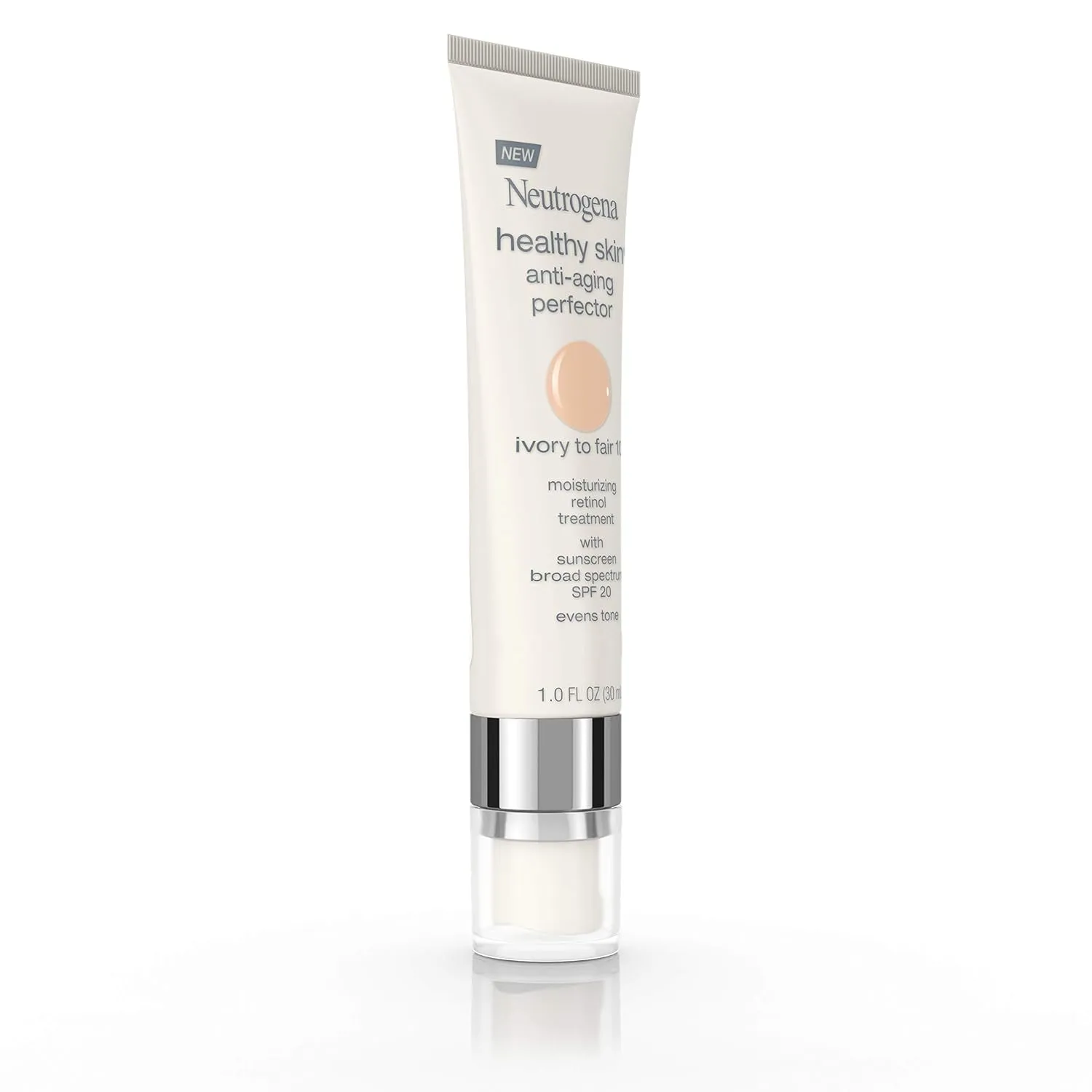 Healthy Skin Anti-Aging Perfector Tinted Facial Moisturizer and Retinol Treatment with Broad Spectrum SPF 20 Sunscreen with Titanium Dioxide, 10 Ivory to Fair, 1 Fl. Oz