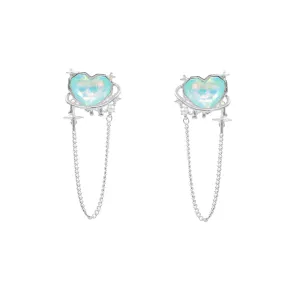 Heart & Chain Earrings