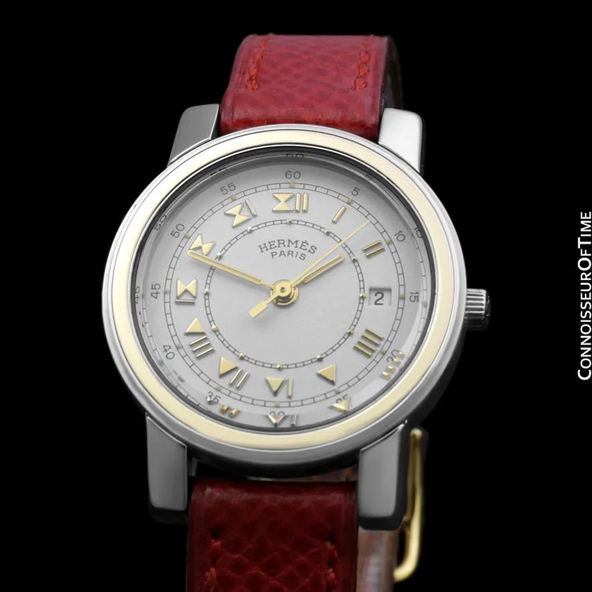 Hermes Carrick Ladies Watch - Stainless Steel & 18K Gold