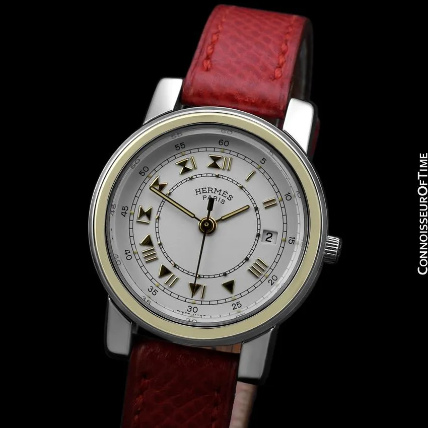 Hermes Carrick Ladies Watch - Stainless Steel & 18K Gold