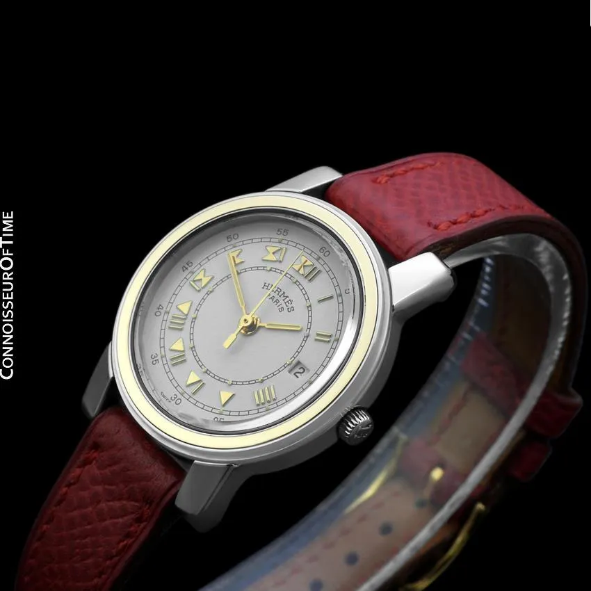 Hermes Carrick Ladies Watch - Stainless Steel & 18K Gold
