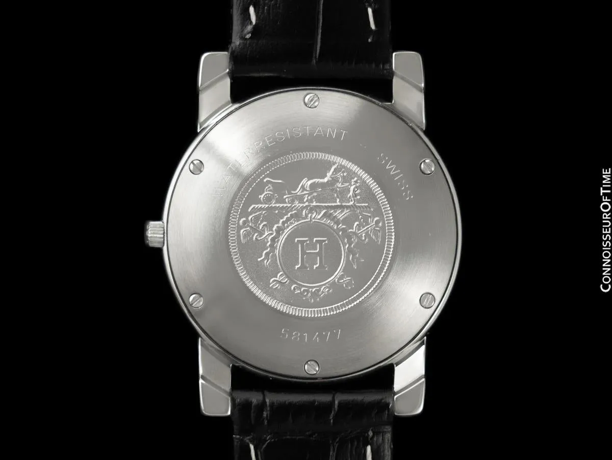 Hermes Carrick Mens Full Size Watch - Stainless Steel & 18K Gold