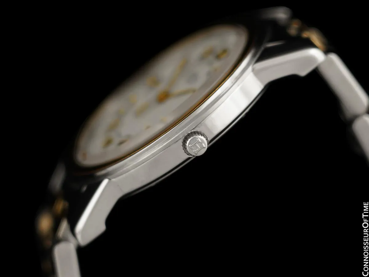 Hermes Carrick Mens Full Size Watch with Bracelet - Stainless Steel & 18K Gold