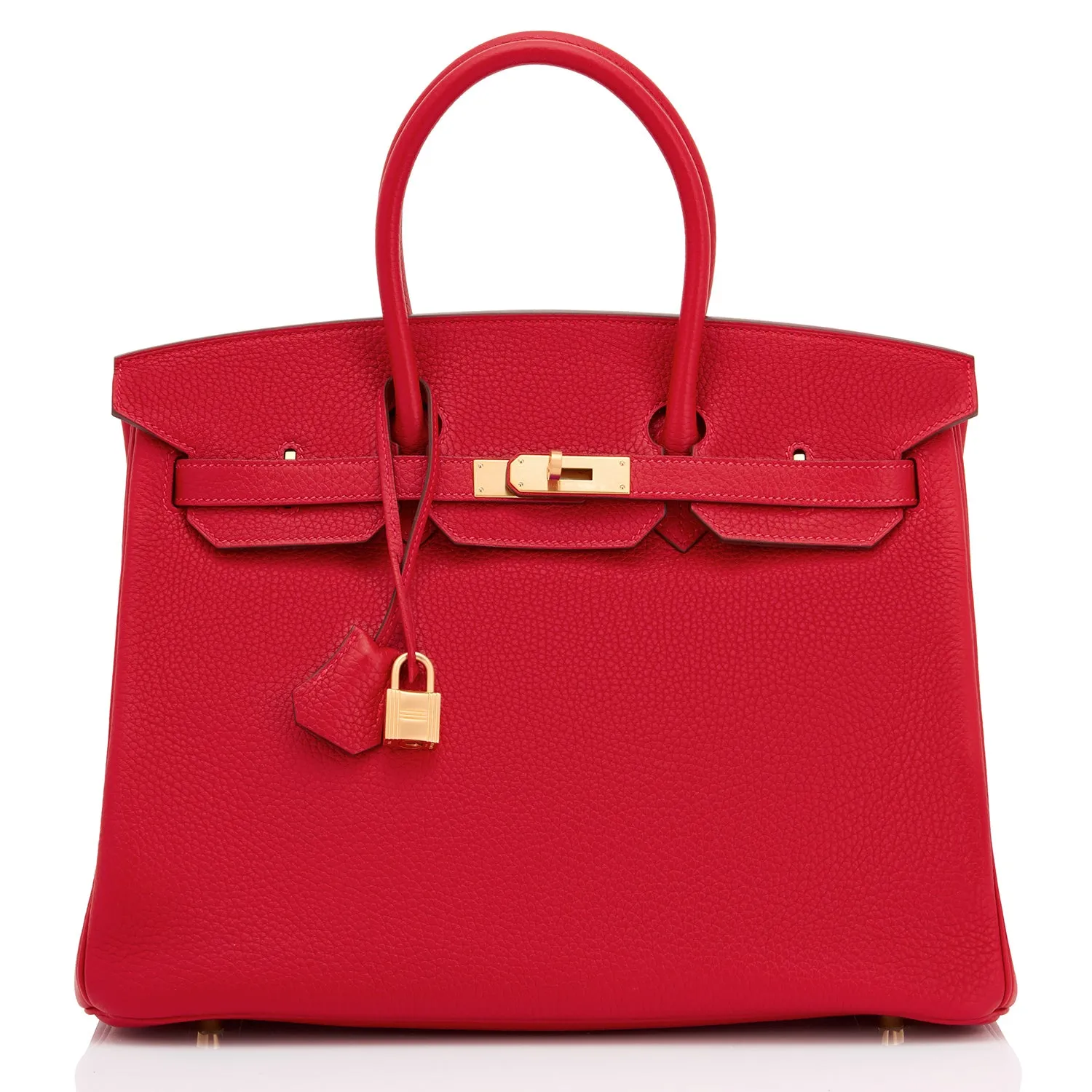 Hermes HSS Rouge Casaque and Rose Extreme 35cm Birkin Special Order Horseshoe Stamp