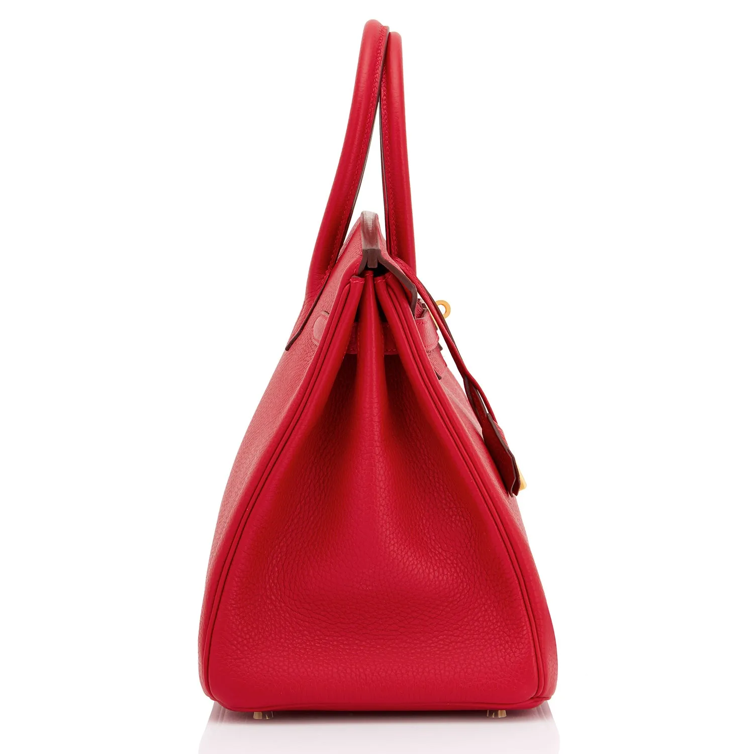 Hermes HSS Rouge Casaque and Rose Extreme 35cm Birkin Special Order Horseshoe Stamp