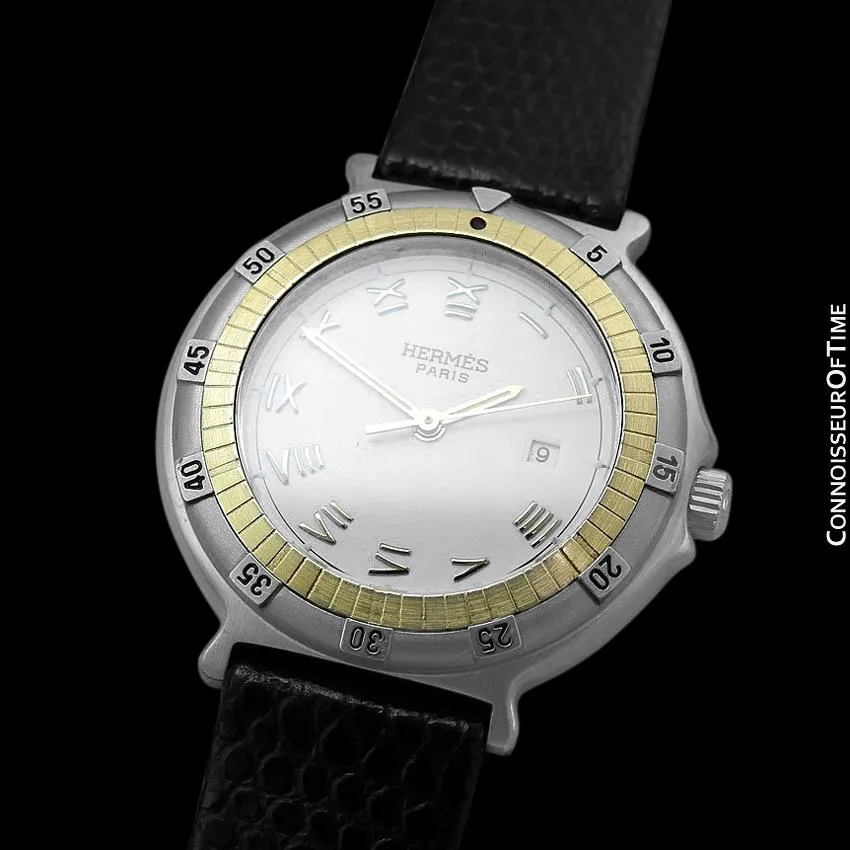 Hermes Ladies Captain Nemo Quartz Watch - Stainless Steel & 18K Gold