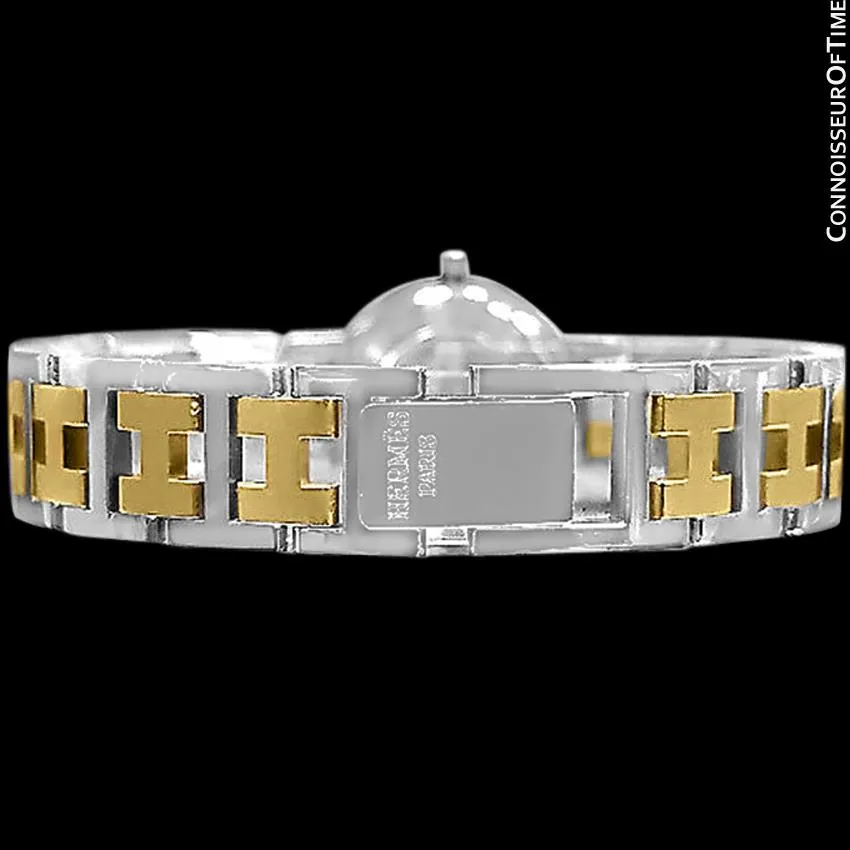 Hermes Ladies Clipper 2-Tone Quartz Watch - Stainless Steel & 18K Gold Plated