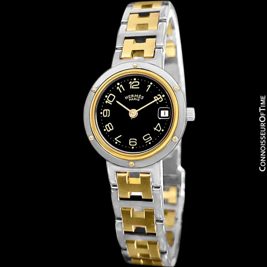 Hermes Ladies Clipper 2-Tone Quartz Watch - Stainless Steel & 18K Gold Plated