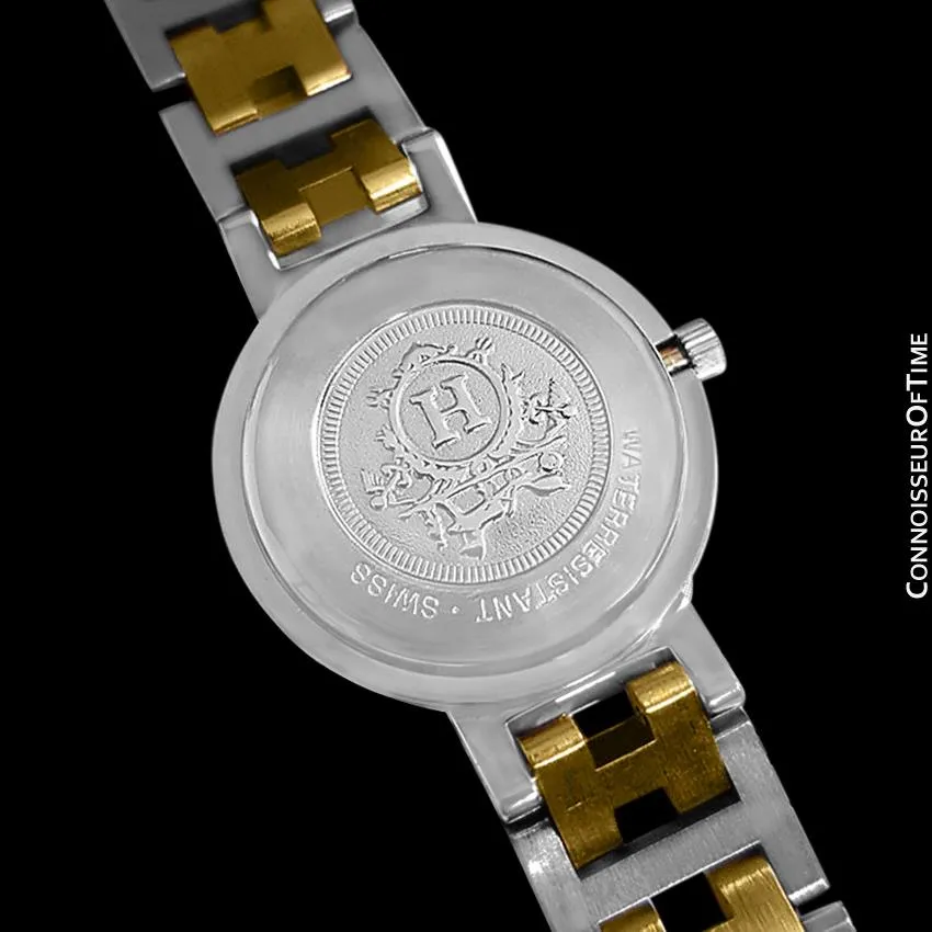 Hermes Ladies Clipper 2-Tone Quartz Watch - Stainless Steel & 18K Gold Plated