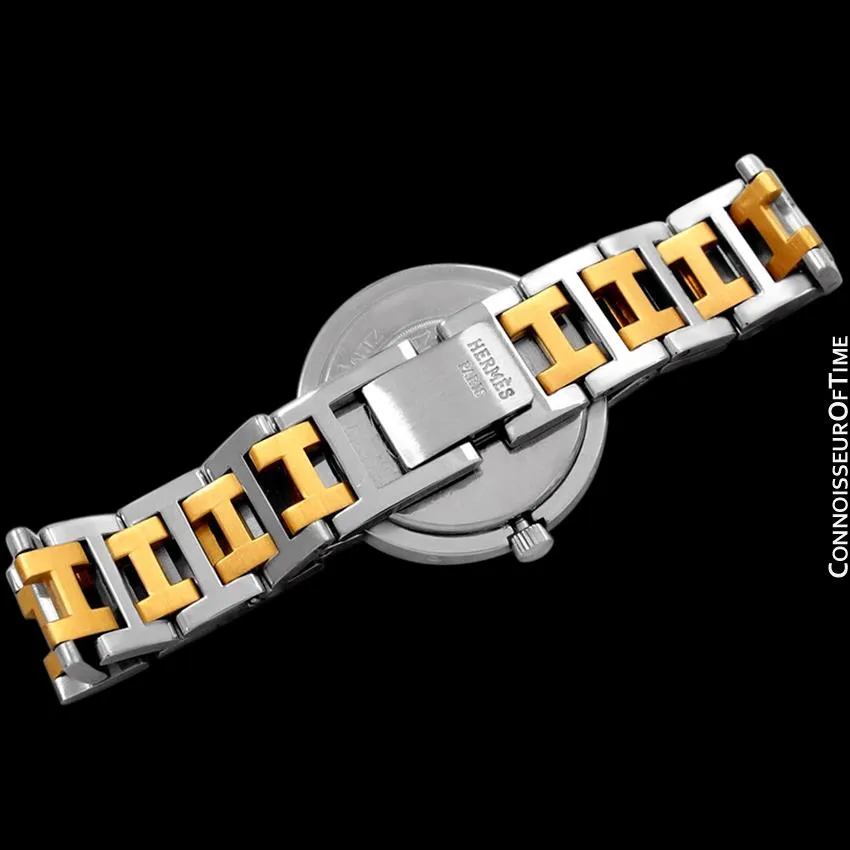 Hermes Ladies Clipper 2-Tone Quartz Watch - Stainless Steel & 18K Gold Plated