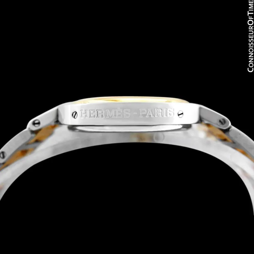 Hermes Ladies Clipper 2-Tone Quartz Watch - Stainless Steel & 18K Gold Plated