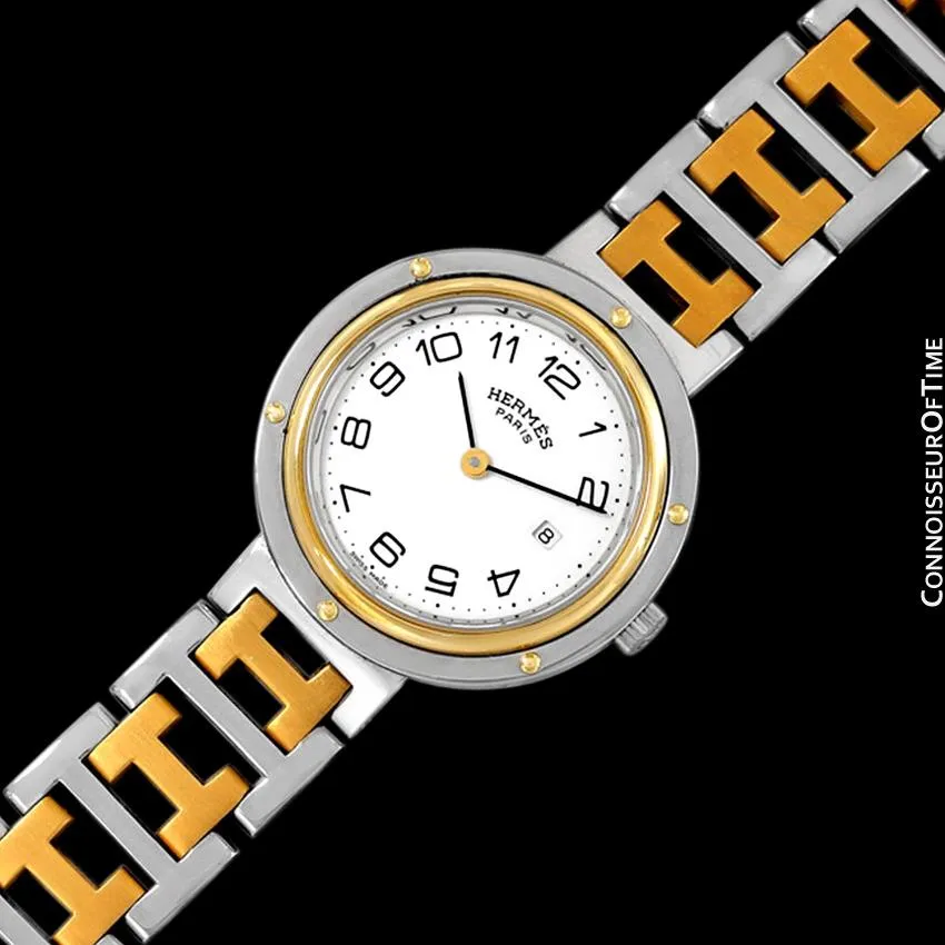 Hermes Ladies Clipper 2-Tone Quartz Watch - Stainless Steel & 18K Gold Plated