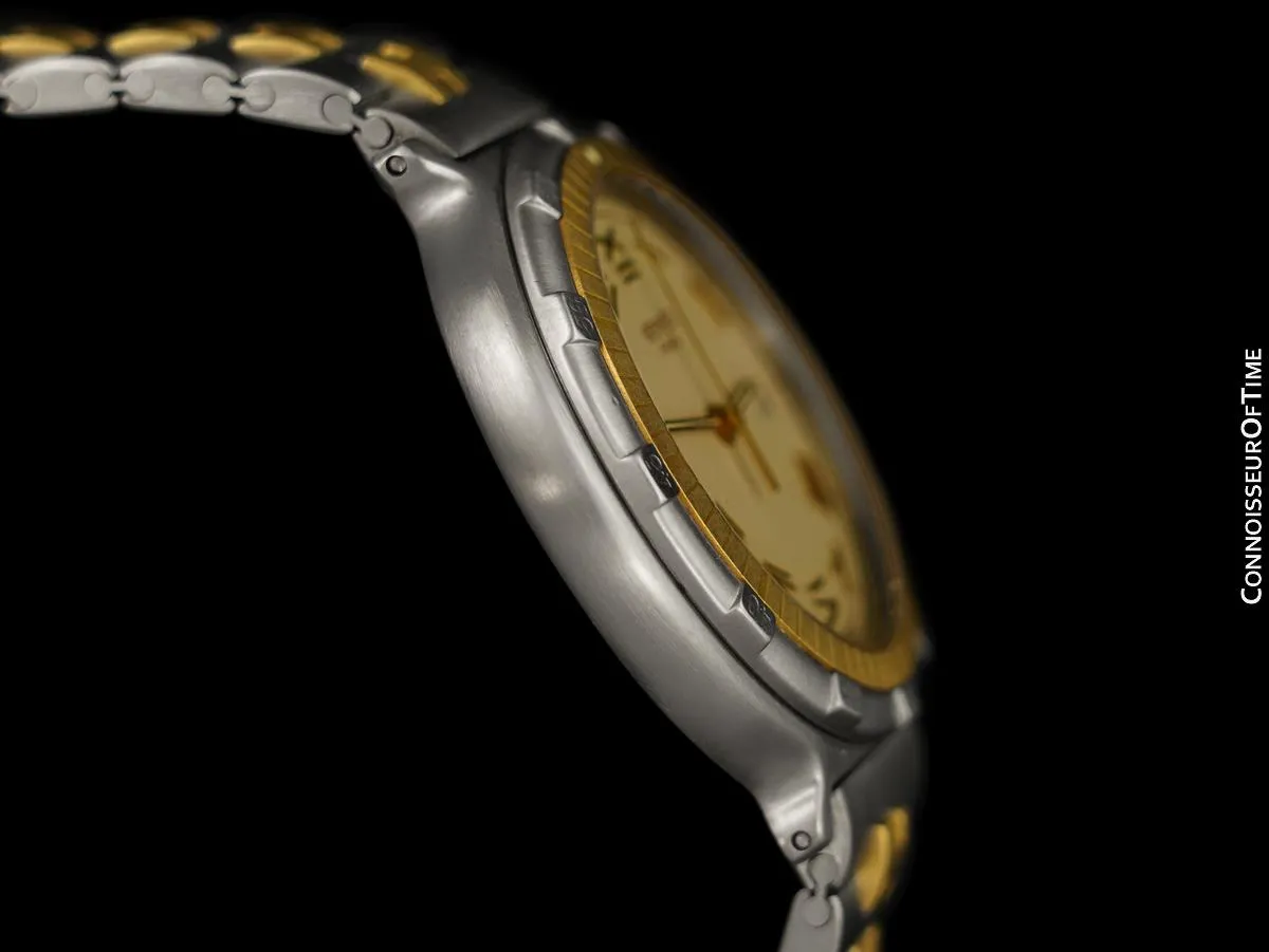 Hermes Mens Full Size Captain Nemo Quartz Divers Watch - Stainless Steel & 18K Gold Plated