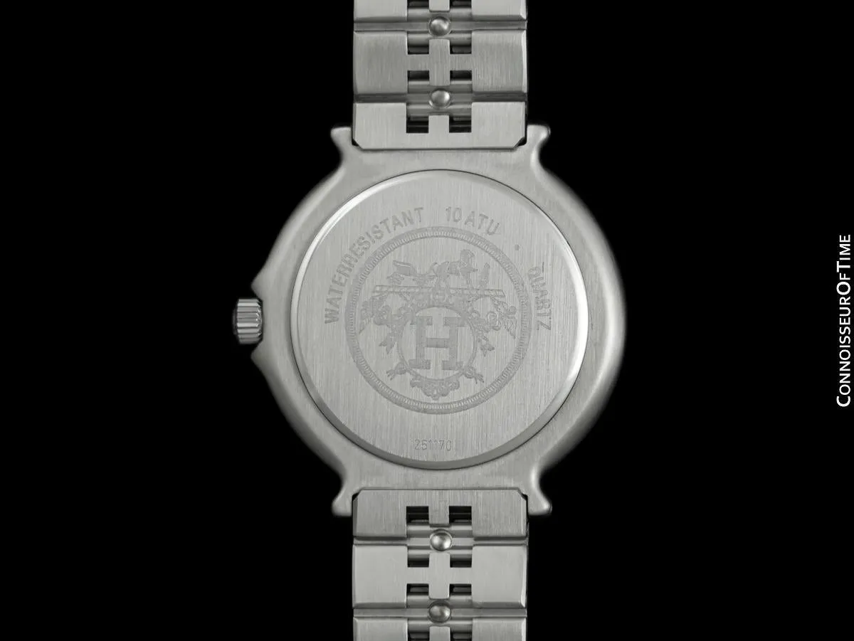 Hermes Mens Midsize Unisex Captain Nemo Quartz Divers Watch - Stainless Steel
