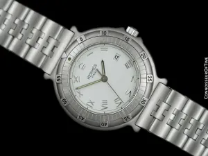 Hermes Mens Midsize Unisex Captain Nemo Quartz Divers Watch - Stainless Steel